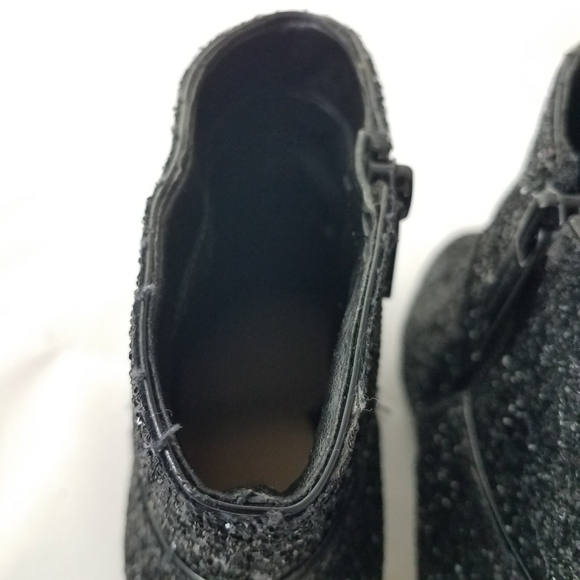 Michael Kors Black Glitter Block Heel Bootie 7.5 - Picture 3 of 10